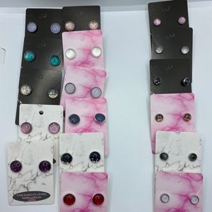 Color strip post earrings